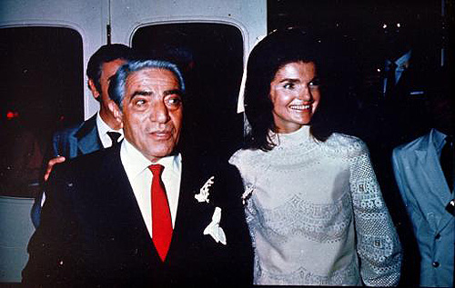 Aristotle Onassis and Jacqueline Kennedy Onassis at their wedding reception